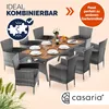 CASARIA® Polyrattan Gartentisch Ablage FSC®- zertifiziertes Produktbild-Vorschau 6