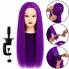 Główka treningowa Iza 80 cm purple, włos termiczny+ uchwyt, Podgląd zdjęcia produktu 1