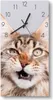 DEQORI Glasuhr 30x60 cm Zahlen 'Maine Coon Katze faucht' Produktbild-Vorschau 1