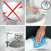 A collage of images demonstrating the installation and features of a toilet seat. Produktbild-Vorschau