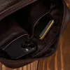 Borsa da uomo in pelle a tracolla marrone Borsa a tracolla Anteprima dell’immagine prodotto 14