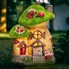 Solar Feenhaus Pilz Gartendeko aus Kunstharz, handbemalt, Produktbild-Vorschau 4