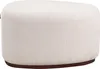 BELIANI Pouf Hellbeige Stoff Gepolstert Asymmetrische Form Produktbild-Vorschau 4