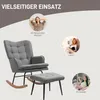 HOMCOM Houpací křeslo Houpací křeslo s taburetem Relaxační Náhled obrázku produktu 6