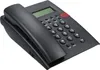 A black corded office telephone is shown from a diagonal angle against a white background. Produktbild-Vorschau