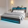Łóżko tapicerowane INONEFT 160x200 cm z podświetleniem LED Podgląd zdjęcia produktu 5