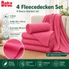 Betz 4 Stück Luxus Fleecedecken 130x170 cm Kuscheldecken  Produktbild-Vorschau 2