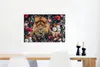 MuchoWow® Poster Löwen - Blumen - Farbe 90x60 cm - Produktbild-Vorschau 5