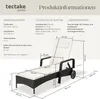 A product information sheet with dimensions and technical data for a sun lounger. Náhled obrázku produktu