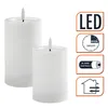 3.05 LED svíčka vnitřní a venkovní bílá s drážkami - sada 2 Náhled obrázku produktu 3