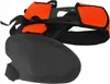 A close-up view of a black and orange harness for a string trimmer or brush cutter. Produktbild-Vorschau