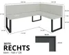 Eckbank Akiko NINA Metal [] -168x128 RECHTS-SOFT 11 - Produktbild-Vorschau 3