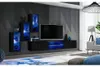 Ensemble meuble TV mural Switch XXII - L 240 x P 40 x H 170 Voir les images du produit 1