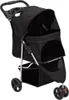 vidaXL Hundewagen Faltbar Schwarz 80x46x98 cm Oxford-Gewebe Produktbild-Vorschau 7