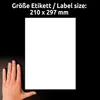 Avery Zweckform L9001-10 Hinterglas-Etiketten, A4, 210 x Produktbild-Vorschau 4