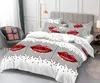 FEBE Bettwäsche Rote Lippen Bettbezug-Set 135x200 + Produktbild-Vorschau 4