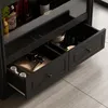 Kleine Vitrine 100x80x50cm Schwarz, 2 Fächer mit halbhohen Produktbild-Vorschau 4