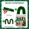 XINZI Guirlande de Noël 15m, guirlande de sapin avec rubans Voir les images du produit 5