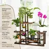 TTL HOME Pflanzenregal SKYLINE 96x97x25cm Holz braun Produktbild-Vorschau 3