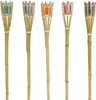 5x Bambusfackeln mit Citronella-Kerzen im Glas für Outdoor, Produktbild-Vorschau 1