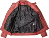 Herren Retro Motorrad Lederjacke mit Protektoren Biker Produktbild-Vorschau 4
