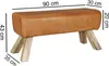 FineBuy Design lavice Turnbock 90 cm koňaková pravá kůže Náhled obrázku produktu 3