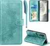 Samsung Galaxy S24 5G Custodia in pelle Portafoglio Verde Anteprima dell’immagine prodotto 1