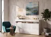 Große Kommode Fernsehschrank LUNA 3D Weiß Matt/Weiß Produktbild-Vorschau 2