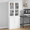 Bibliothèque HOMCOM, 178,5 cm, meuble haut avec vitrine et Voir les images du produit 2