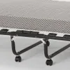 Close-up view of a folding bed frame with a mattress. Produktbild-Vorschau