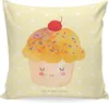 Mr. & Mrs. Panda Deko Kissen Cupcake - Gelb Pastell - Produktbild-Vorschau 1