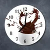 Glasuhr Wanduhr Küchenuhr Echt-Glas 30fi cm Kaffee  weiß Produktbild-Vorschau 2