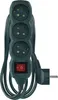 Prodlužovací kabel 3 m / 3 zásuvky / s vypínačem / zelený / PVC / 1,5 mm2 Podgląd zdjęcia produktu