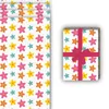 70er Jahre Sternen Blüten Geschenkpapier im Retro Design, Produktbild-Vorschau 3