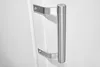 A close-up of a silver handle on a white surface, likely a refrigerator or appliance door. Produktbild-Vorschau