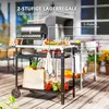 Outsunny Grillwagen 3-Etagen Servierwagen mit Arbeitsfläche Produktbild-Vorschau 5