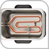 A close-up view of the heating element and probes inside a deep fryer. Anteprima dell’immagine prodotto