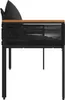 vidaXL Bank Outdoor mit Kissen Schwarz 117 x 54 x 74,5 cm Produktbild-Vorschau 6