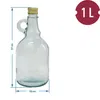 Gallone 1,0 l Flasche ohne Geflecht, mit Schraubve Produktbild-Vorschau 3