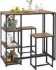 COSTWAY Bartisch mit Barhocker Set, 2 Personen Bartisch Set Produktbild-Vorschau 7