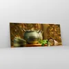 Bilder auf glas - Tee Kräuter Tassen Tradition - 120x50cm - Produktbild-Vorschau 4