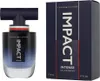 A bottle of Tommy Hilfiger Impact Intense Eau de Parfum and its packaging are displayed side-by-side against a white background. Náhled obrázku produktu