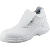 A white safety shoe is shown against a white background. Produktbild-Vorschau