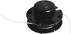 A black string trimmer head with white trimmer line on a white background. Produktbild-Vorschau