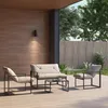 Outsunny Salon de jardin extérieur 4 pièces pour 4 Voir les images du produit 2