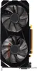 A computer graphics card with two fans is shown against a white background. Produktbild-Vorschau