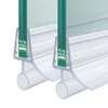Close-up illustration of two shower door seals attached to glass panels. Anteprima dell’immagine prodotto