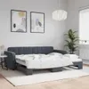 vidaXL Letto da giorno allungabile grigio scuro 90x190 cm Anteprima dell’immagine prodotto 2