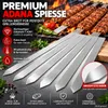 Edelstahl Adana Grillspieße extra breit 24mm und 450mm lang Produktbild-Vorschau 2