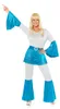 70´s Disco Queen Damenkostüm blau Produktbild-Vorschau 2